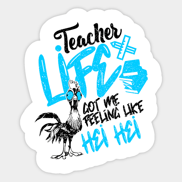 'Teacher Got Me Feelin Like' Charming Teacher Quote Gift Sticker by ourwackyhome